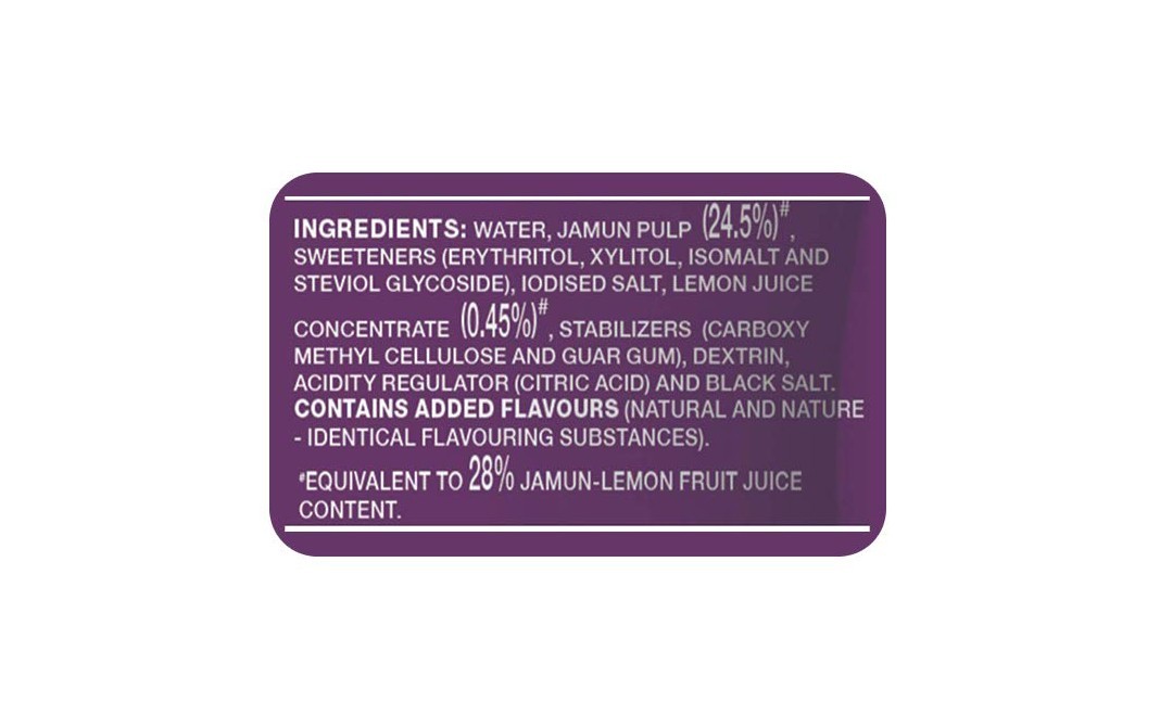 Paper Boat Deliciously Zero Sugar Jamun   Pouch  200 millilitre